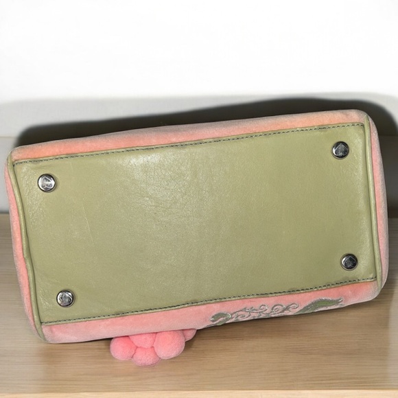 VINTAGE🌸Juicy Couture🌸Pink and Green💚Bowler Bag🌸 - Picture 5 of 15